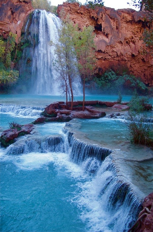 Havasu Falls, Grand Canyon, Arizona #HavasuFalls #GrandCanyon #Arizona recipetom.com