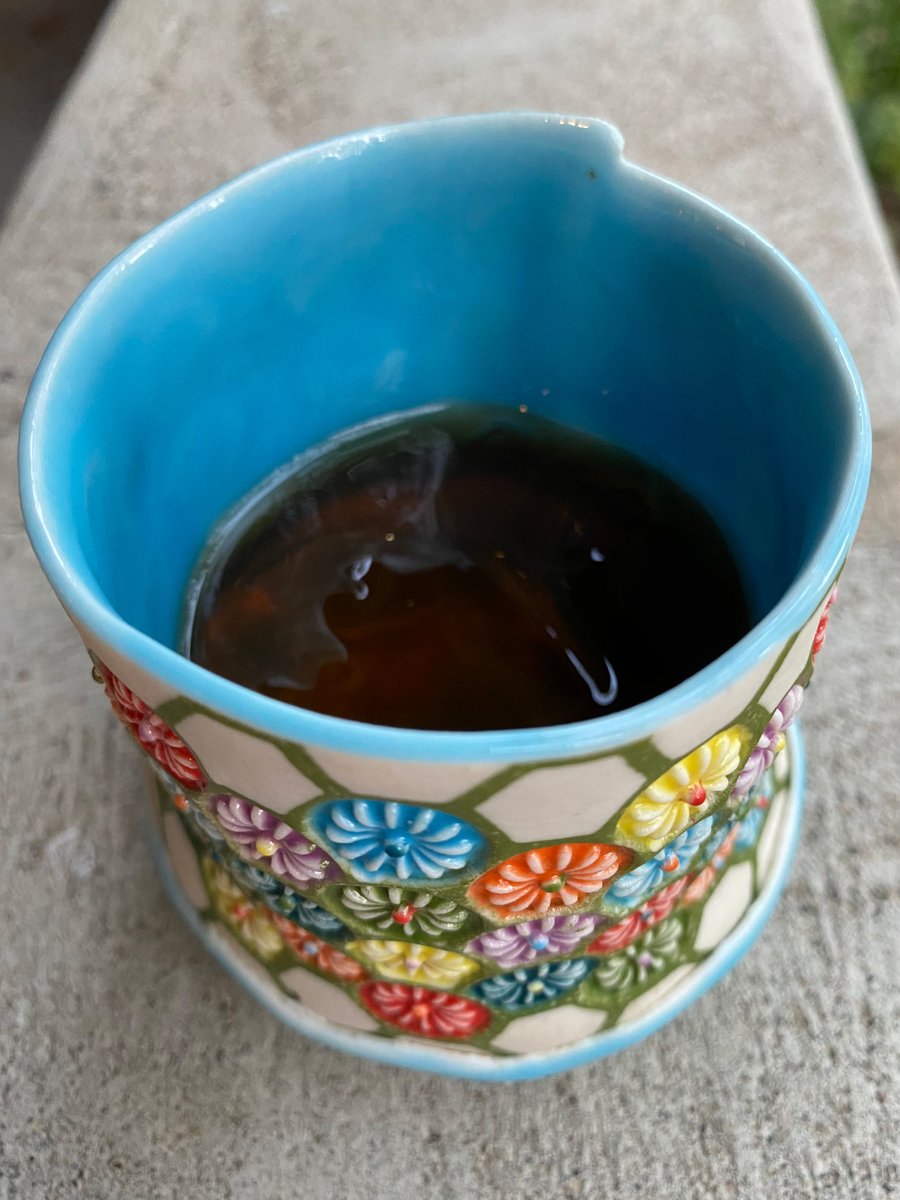 bigboxcar's tweet photo. Mugshot Monday - “Double Rainbow Bloom Yunomi” by Amy Brummond at Pine Zen Pottery with Kentucky Straight Bourbon Whiskey by @WoodfordReserve: https://t.co/DobV7NFSYL

#mugshotmonday https://t.co/47SruWwl7f