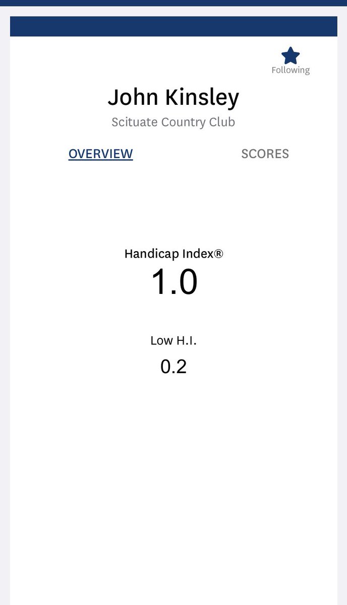 KinsleyTracker's tweet photo. An update on Kinsley’s handicap. Love seeing those low numbers for the kid. https://t.co/babuZQcGnG