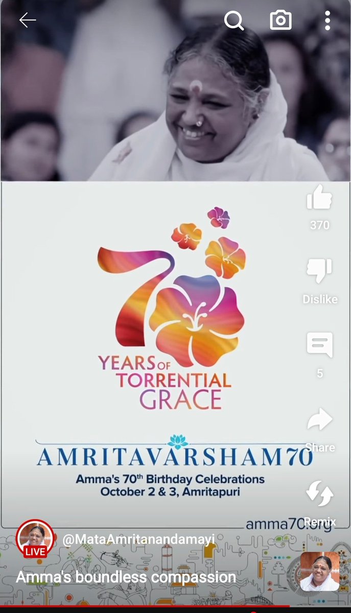 #Amritapuri campus begins Amritavarsham 70 with a momentous curtain raiser as they begin their journey towards celebrating 70 years of Amma’s torrential grace.
#Amma70 #HappyBirthdayAmma #Amritavarsham #MataAmritanandamayi #MotherOfMillions #UniversalMotherhood #India #Kerala