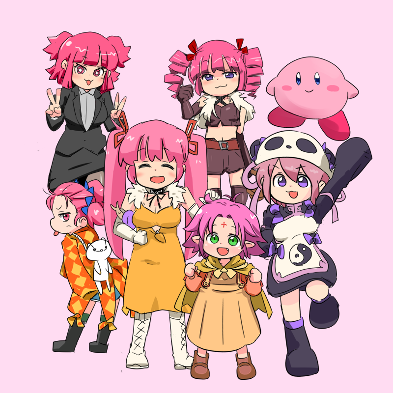 「頭ピンクの女の子はかわいいねっていう絵をかきました 」|turugaのイラスト