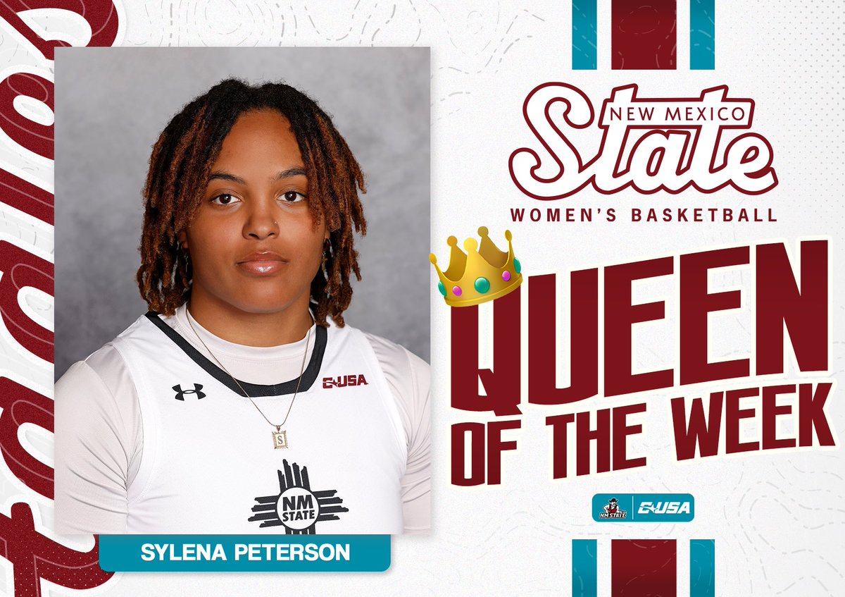 NMStateWBB's tweet photo. Introducing: 𝓠𝓤𝓔𝓔𝓝 𝓞𝓕 𝓣𝓗𝓔 𝓦𝓔𝓔𝓚 👑

Each week, we’ll highlight someone who represented what it means to be an Aggie and our Big Belief culture!

Week 1: Sylena Peterson 👏

#AggieUp | #BigBELIEF https://t.co/hJCNbBQhWQ