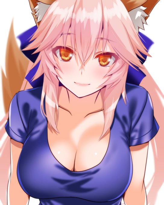 ご主人様、そちらは顔ではありませんよ?って言ってくる玉藻ちゃん。バレてる～～^^吸引力がすごい谷間☆#FGO 