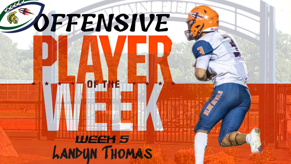 atticafootball's tweet photo. Week 5 Offensive Player of the Week: Landyn Thomas

The senior RB continues to lead the Attica/Alexander Offense, leading the team with 143 Total Yards (101 rushing &amp; 42 receiving) and had a receiving TD from a Tyler Marino pass. #WorkhorseWednesday #OPOW @LandynThomas4 https://t.co/2SAD9k208y