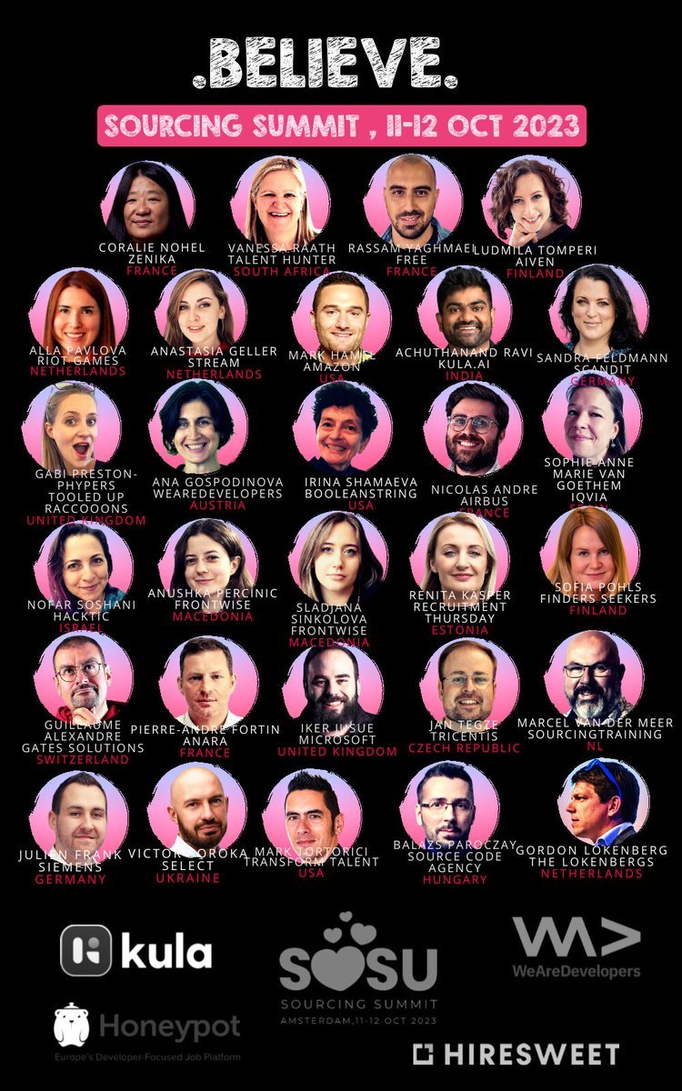 Last chance to meet, listen and learn from these fantastic sourcing trailblazers. Hurry  #SOSUEU starts next week.  linkedin.com/events/sourcin…