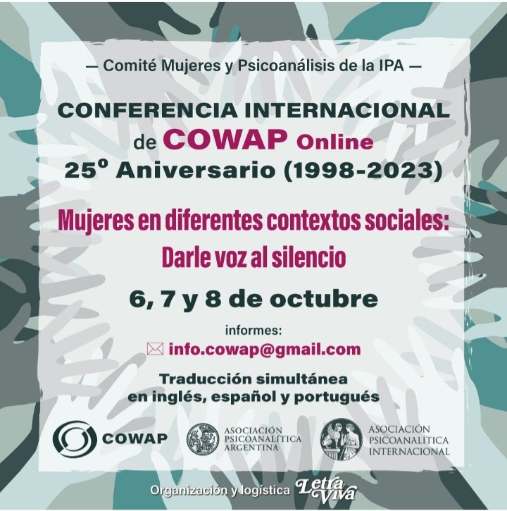LauraOrsi1's tweet photo. Los invitamos a celebrar los 25 Años de #Cowap con destacados profesionales e invitados internacionales @apa @fepalonline @IPAonline ¿ ya se inscribieron ? https://t.co/aed6eVHcMt
