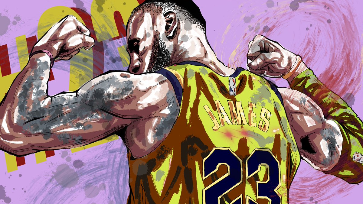 bts_xsb7's tweet photo. #NBA #LeBronJames #art #Procreate https://t.co/d6KKh6XFYb