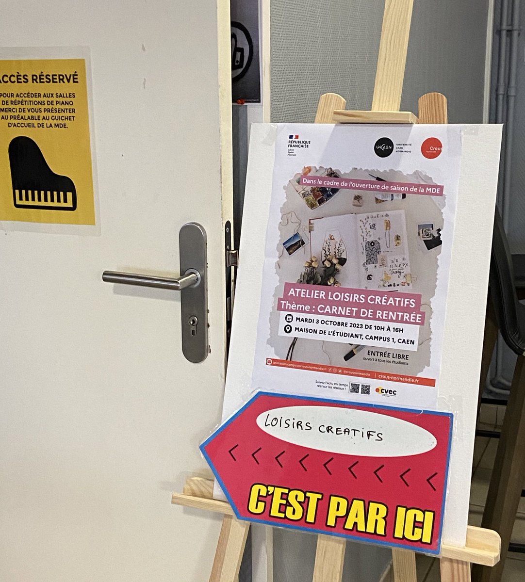 CaenMDE's tweet photo. Au programme, l’atelier loisirs créatifs 📒✒️🎗️

🕦 de 10h à 16h 
ℹ️ Entrée libre à tous•tes les étudiant•e•s https://t.co/tJIRns3kku