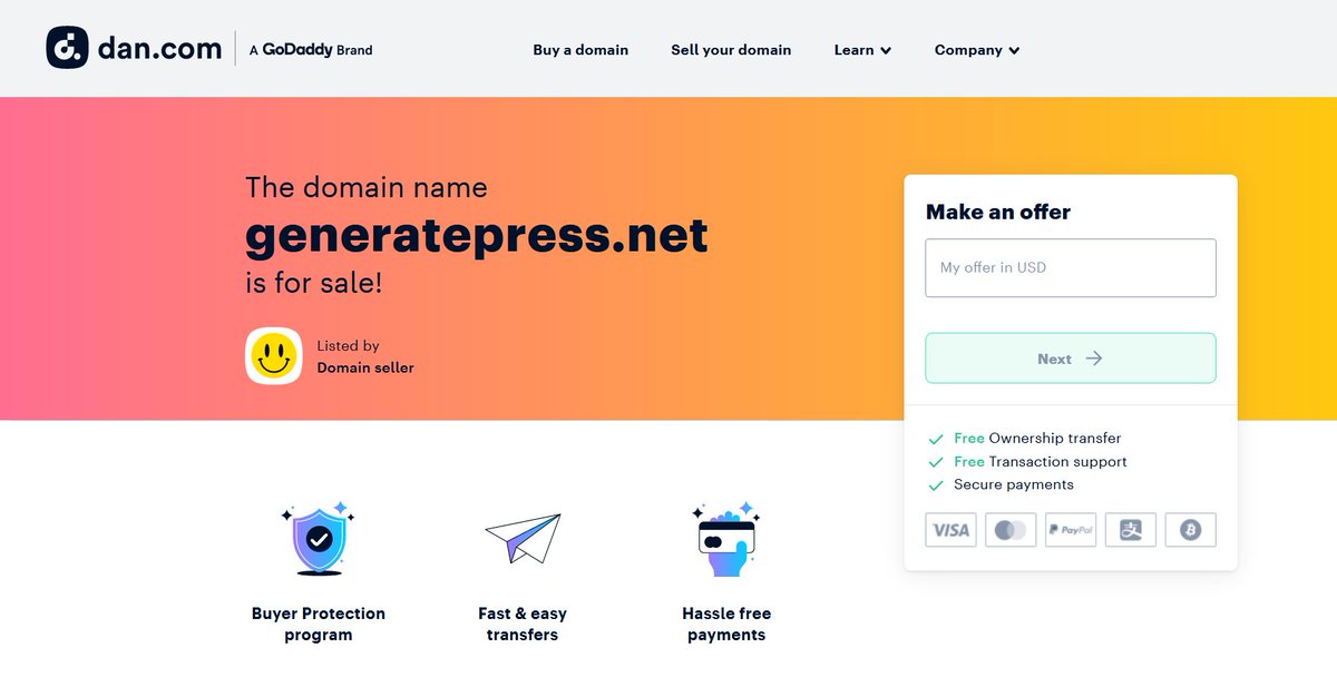 officialcvsingh's tweet photo. Generatepress
Domain is for Sale!
#domains #domainname #DomainNameForSale #domain #DomainCommunity #DomainInvesting #domainnames #domainsforsale #domainers #domaining #generatepress #wordpress #wptheme #wpplugin #wordpresswebsite