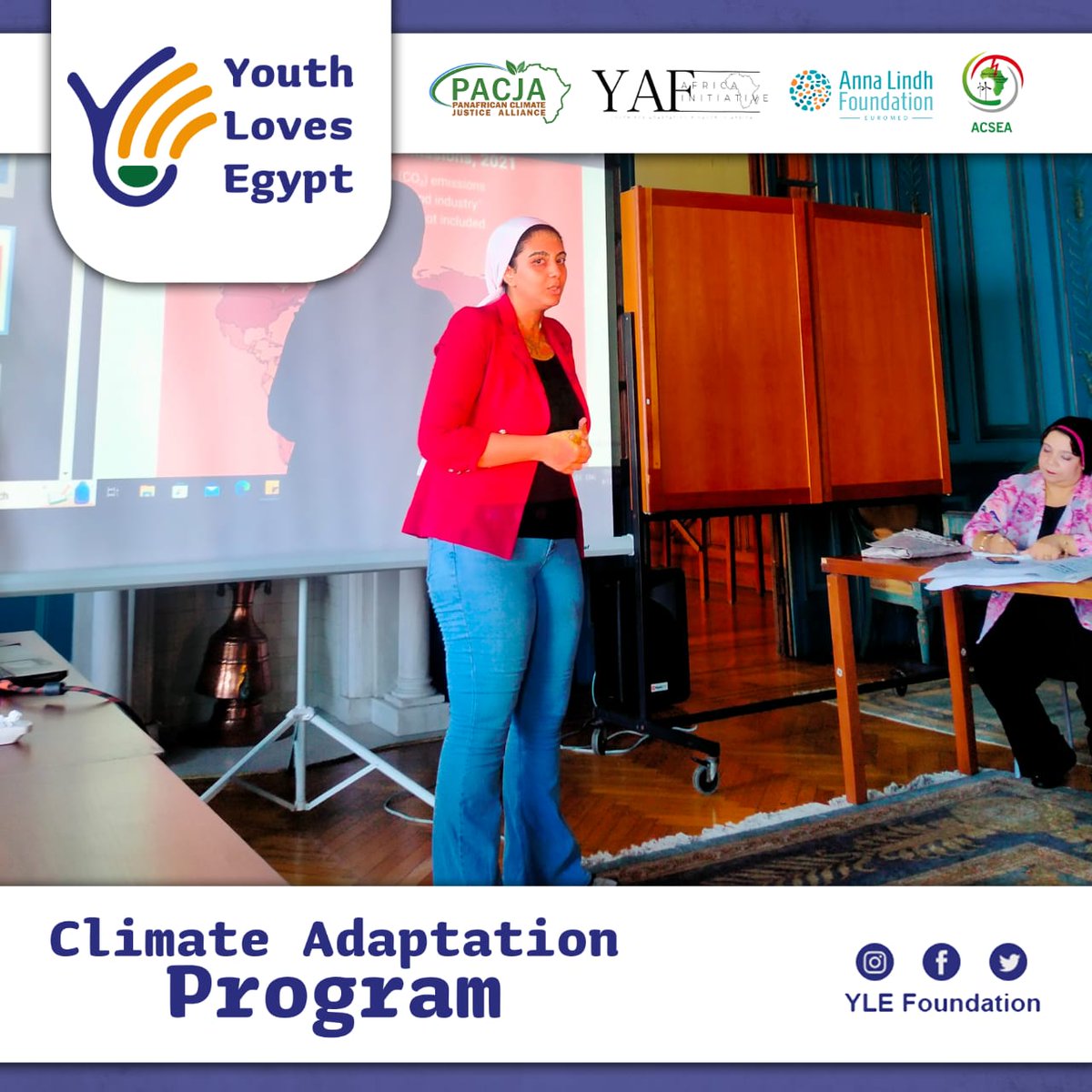 yaf_africa's tweet image. The Climate Adaptation Program in Alexandria involved 11 participants from various backgrounds, including NGOs, students, and the PS. It was hosted by the @AnnaLindh and facilitated by the @ylefoundation, taking place over four intensive learning days.
@acsea_54 @PACJA1 @UNEP @UN