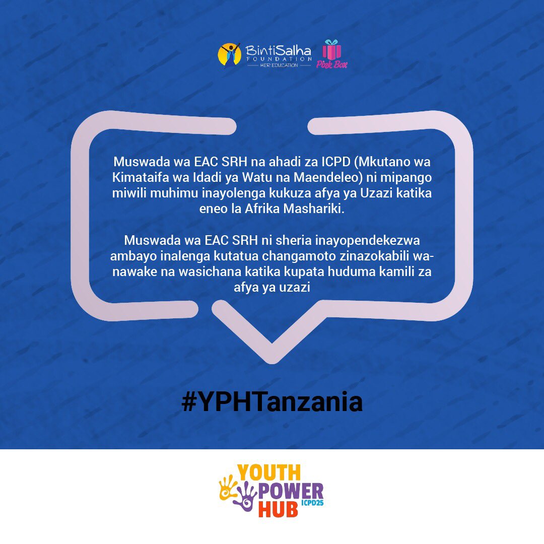 Je umewahi kukutana na kitu kama hiki?, unatamani kujua zaidi kuhusu suala hili, fuatilia zaidi hashtag hapa chini
#YPHTanzania #EACSRHBillTz #ICPD25Tz