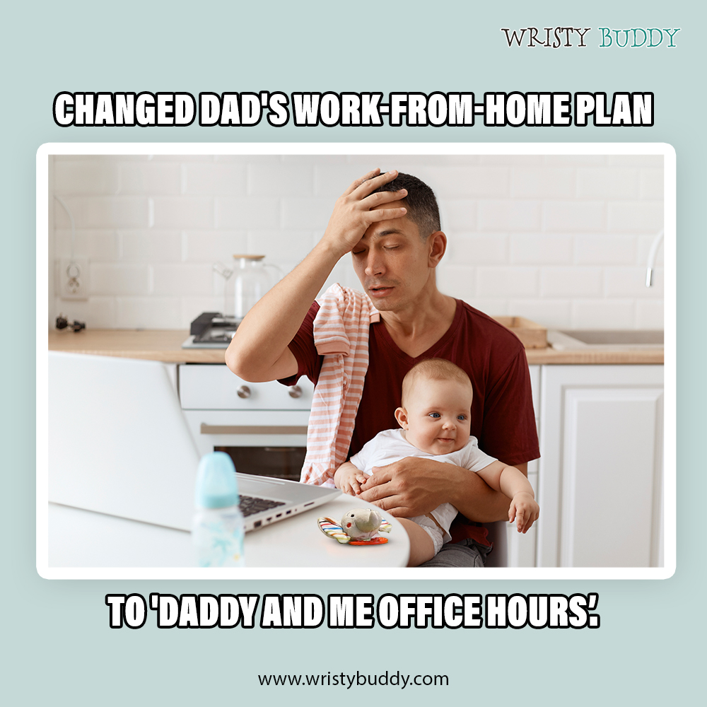 IWristybuddy's tweet image. Changed dad&apos;s work-from-home plan to &apos;Daddy and Me Office Hours’ – where love and deadlines go hand in hand!
#wristybuddy #babyteethers #teethingbaby #teethingrelief #babycare #BarbieStyle #teethertoy #babyteethingtoy #fatherhood #parenthood