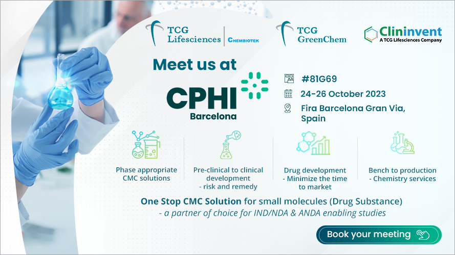 Meet us at CPHI Barcelona 2023 to discuss your next CRDMO needs at Booth #81G69

To Schedule, meetings Please click below

tcgls.com/cphi-barcelona…

#CPHI2023 #CPHIBarcelona #BarcelonaEvents #GlobalBusiness #tcgls #collabration #CRDMO