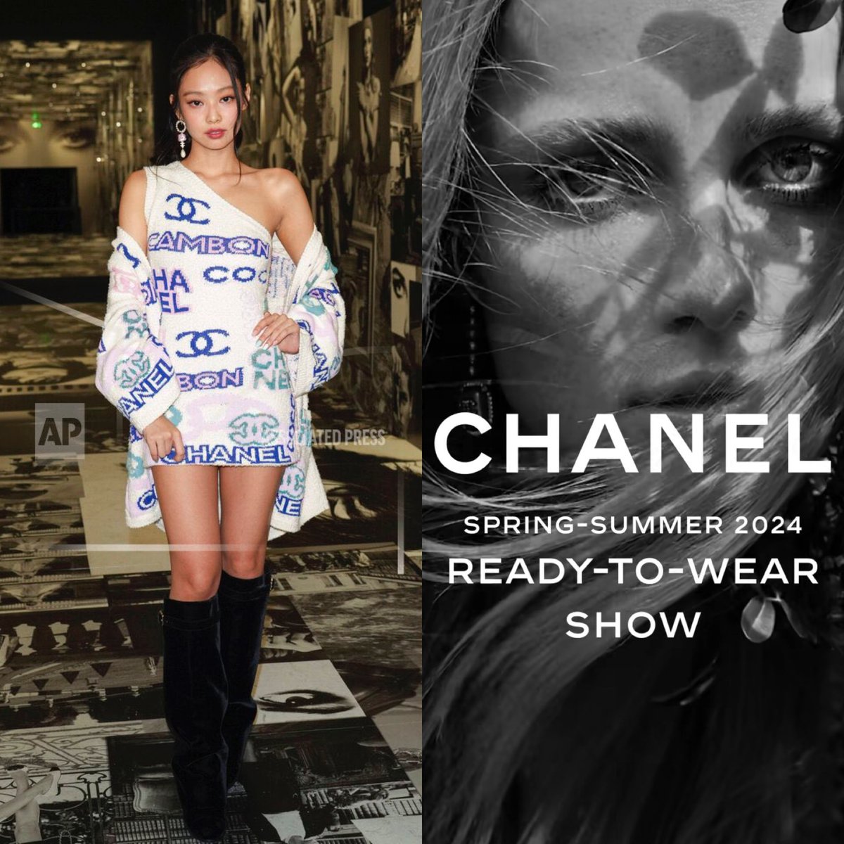 Let’s give <a href="/BLACKPINK/">BLACKPINKOFFICIAL</a>’s #JENNIE our warmest cheers online and offline, start trending the tags for <a href="/CHANEL/">CHANEL</a>’s Global Ambassador! 

JENNIE AT CHANEL PFW
#JENNIExCHANELSS24
#CHANELShow #CHANELSpringSummer