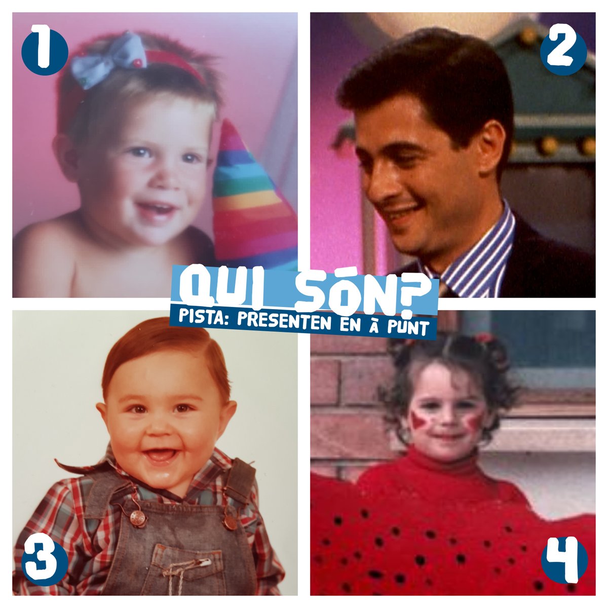 El #9dOctubreÀPunt encetem nova temporada i quatre seran els protagonistes, els reconeixes?

Més pistes...
1⃣ Ja apuntava maneres... Quanta bonicor!
2⃣ Torna a casa després de molts anys.
3⃣ Quina gràcia des de ben xicotet.
4⃣ Presenta l'informatiu d'<a href="/apuntnoticies/">À Punt NTC</a>.

#SomDeCasa