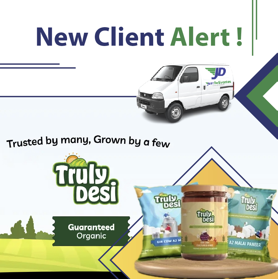 Truely Desi’s flavors are now closer than ever, thanks to our speedy deliveries! Get ready to savor the goodness. 🌽🍅 #TruelyDelivered #FarmFresh#justdeliveries