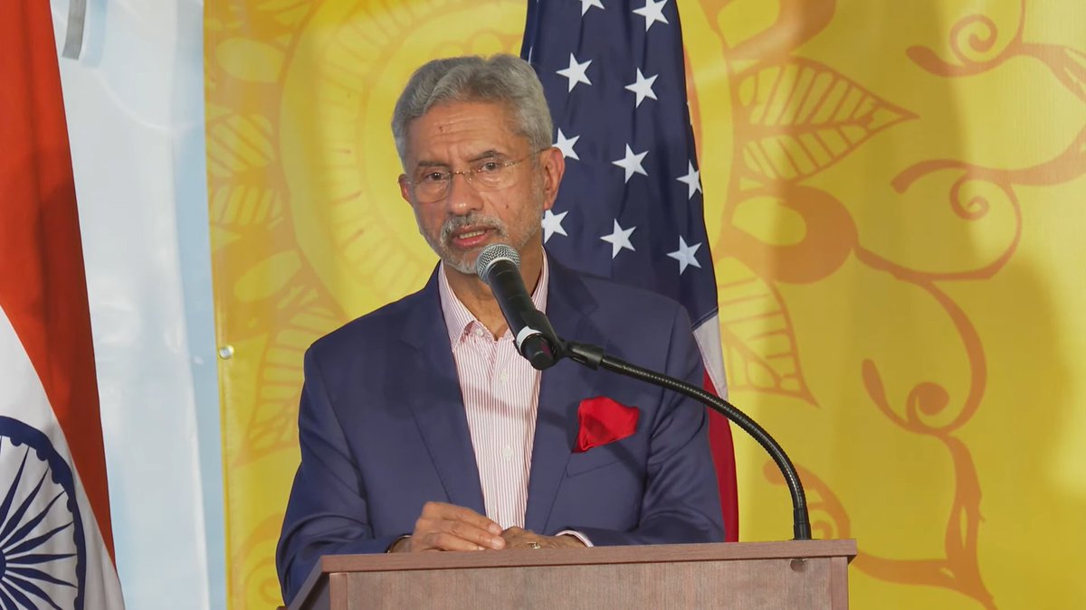 EAM Jaishankar recalls Kutchi folk artist; speaks about transformation of Narmada district in his Washington speech