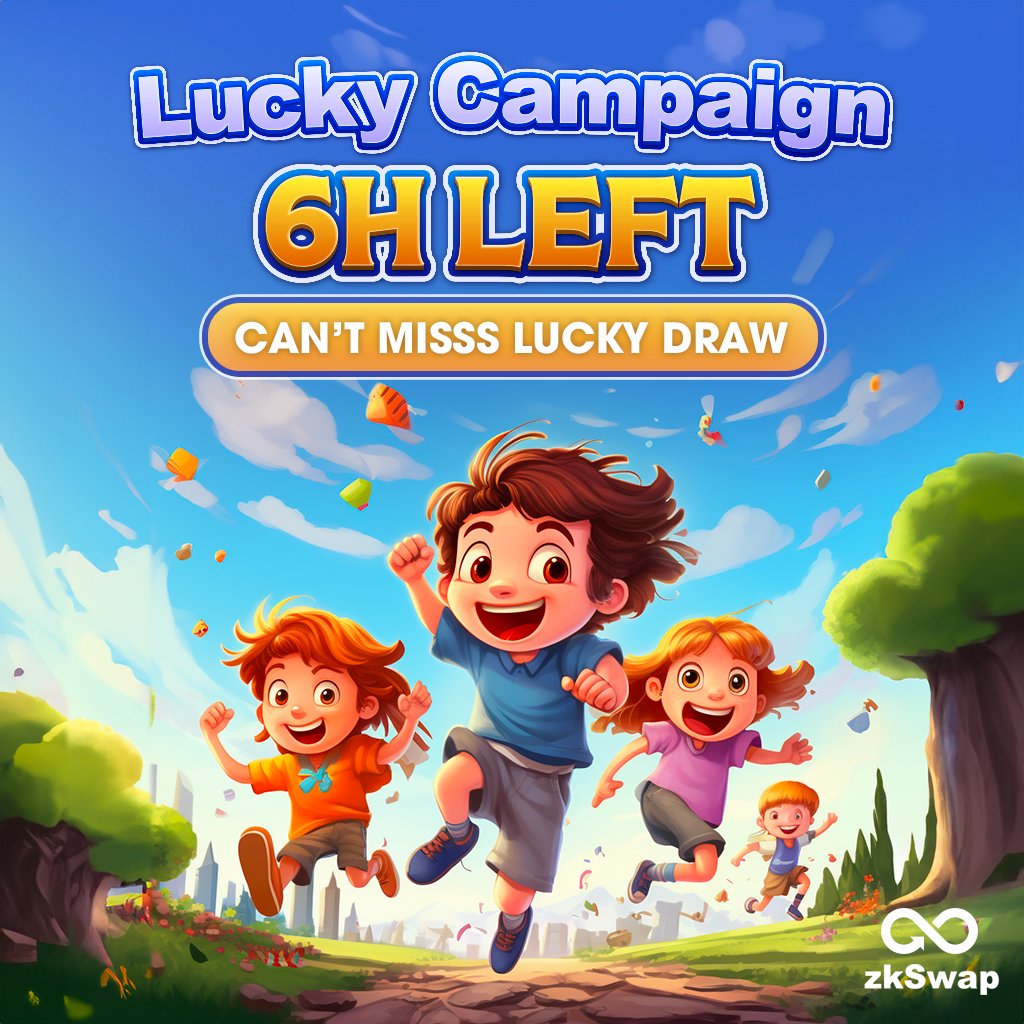 ⏳6H Left for Lucky Pool 

📔 $45,500 Staked
🎁 Earn: ~ 20% APR + $1,300 Rewards Pool
🏡 zkswap.finance/earn/campaign

🎵 Lucky Pool is a campaign to raise more liquidity for the growth of platform.
More Liquidity Staked = More Contribution = 🌼 Deserve more Chance in our Lucky Draw!