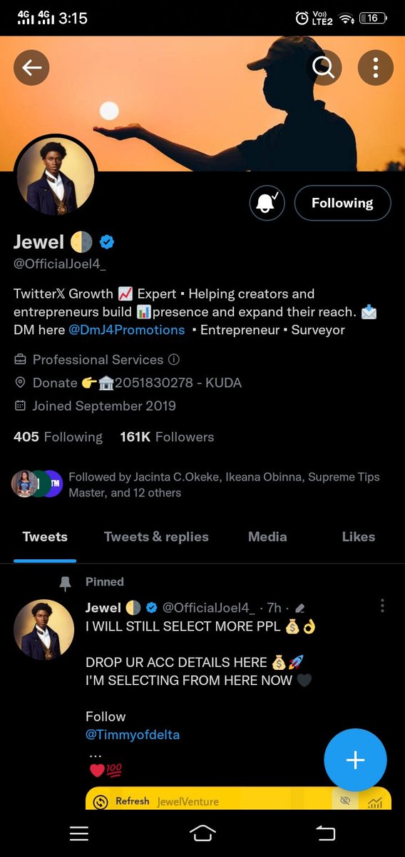 Wolverine1521's tweet photo. @OfficialJoel4_ @Timmyofdelta account number:109659909017
Unionbank
Marvin Christian M Paño https://t.co/5yXyK1wIbU