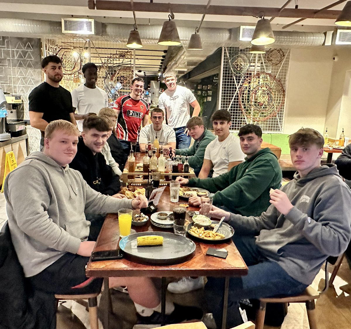 Martyn_Fowler's tweet photo. Great to catch up with a very special and very talented group of young men @CAVC_Rugby graduates To hear about  next steps in education, in the workplace and on the paddock. 

Friends for life sharing memories, stories and banter, all because of an oval shaped ball #RugbyFamily https://t.co/EwNoNBnXX8