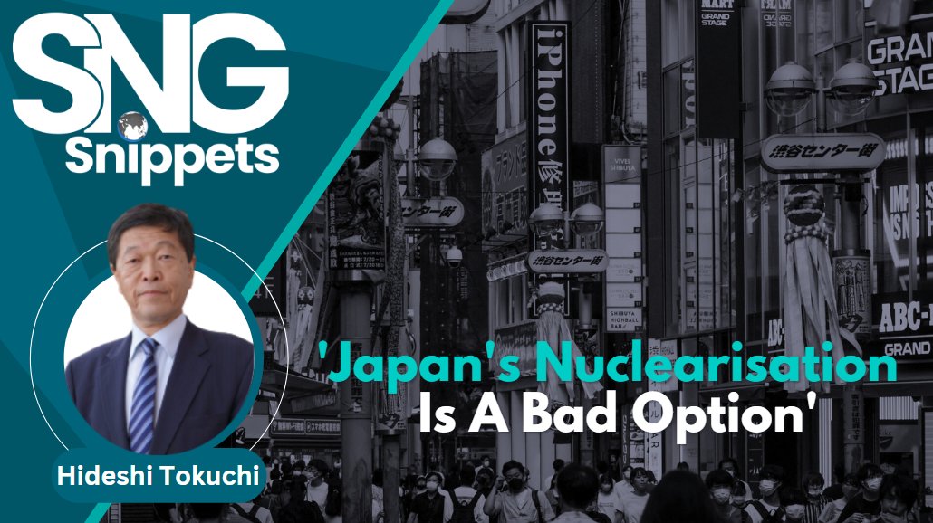 'Japan's Nuclearisation Is A Bad Option': Prof Hideshi Tokuchi 🔗 shorturl.at/fgkqM @amitabhprevi @ORCA_India @GCNS_ORCA @s_jkr