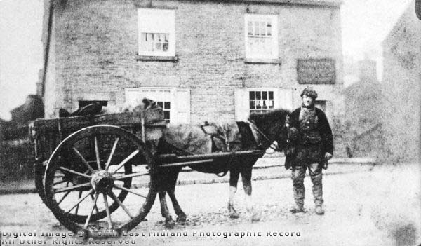FurnessHistory's tweet photo. Timothy Beard the "Night Soil Man".  The photograph from c1900 shows him with is cart in front of the shop which at the time was the Co-op stores. The second picture was taken in Old Road where he stabled his horse and kept his cart. #FurnessVale #Derbyshire https://t.co/ETAfQNHV1Y