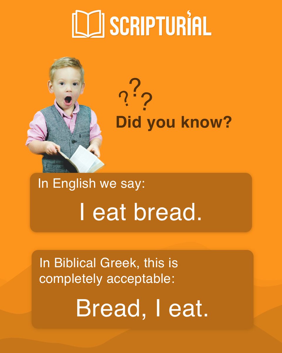 scripturial's tweet photo. Scripturial starts off gently, using word orders more natural to English speakers, then slowly adds activities that help you practice reading with alternative word orders. #biblicalgreek #scripturial #learnbiblicalgreek #greeknt #ntgreek https://t.co/MFaFxsYjX8