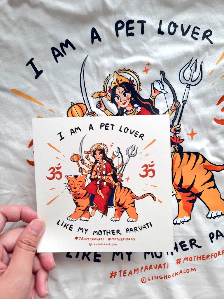 Linghokkalom's tweet photo. Update #TEAMPARVATI t-shirt 🐅🕉️✨ โปสการ์ดมาถึงแล้วค่า สำหรับใครที่สั่งซื้อเสื้อไว้แล้ว จะสามารถจัดส่งให้ได้เลยในสัปดาห์นี้ค่ะ ถือว่าไวกว่ากำหนดมากๆ
ส่วนใครที่สนใจ สามารถกดสั่งซื้อลิงก์ด้านล่างได้เลย
โค้ดส่งฟรี NAVARATRI23 ใช้ได้ถึง 15 ตุลานี้เท่านั้นนะ
https://t.co/UC1zErhedF https://t.co/fg3ExTIPMB