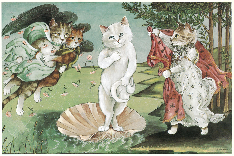 misspasternak's tweet image. El arte en versión gatuna de Susan Herbert. 🐱

"Ofelia", "El Nacimiento de Venus", "Olympia" y "La creación de Adán".