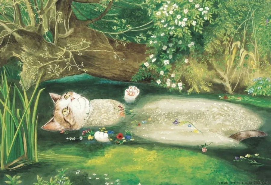 misspasternak's tweet image. El arte en versión gatuna de Susan Herbert. 🐱

"Ofelia", "El Nacimiento de Venus", "Olympia" y "La creación de Adán".