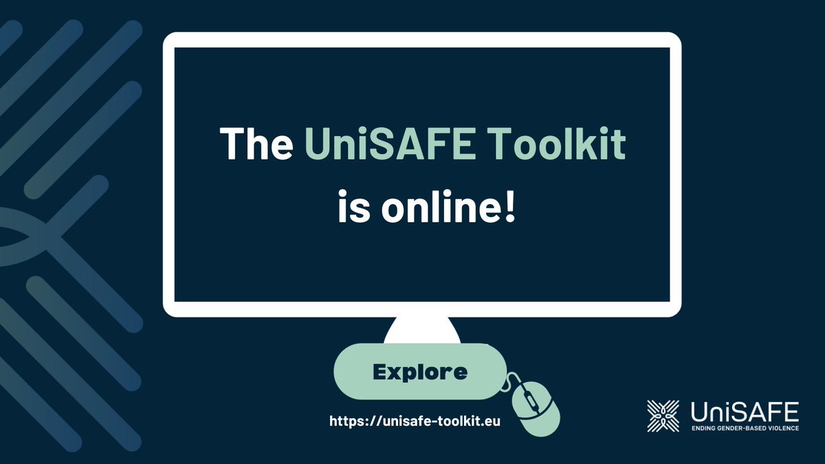 Breaking news! @UniSAFE_GBv 🆕 toolkit is out!

A wealth of resources for #universities and #research organisations addressing #gender-basedviolence, from evidence base to concrete tools &amp; recommendations.

Explore the toolkit: unisafe-toolkit.eu