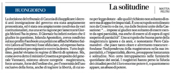 Sottoscrivo. Poi dice che un dubbio ti viene.