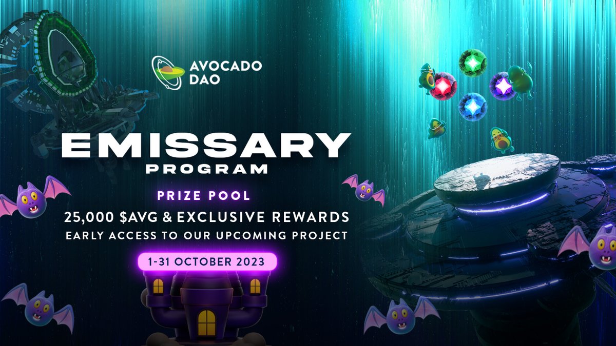Avocadoguild's tweet photo. Our October #EmissaryProgram kicks off today!🚀

Ready to grab a share from 25,000 $AVG monthly and exclusive perks for our upcoming project?🎁

Register now and be part of the action!

 The recap and rewards for September's #EmissaryProgram will be announced soon📢

1/2🧵 https://t.co/fZ5xKuKpgf