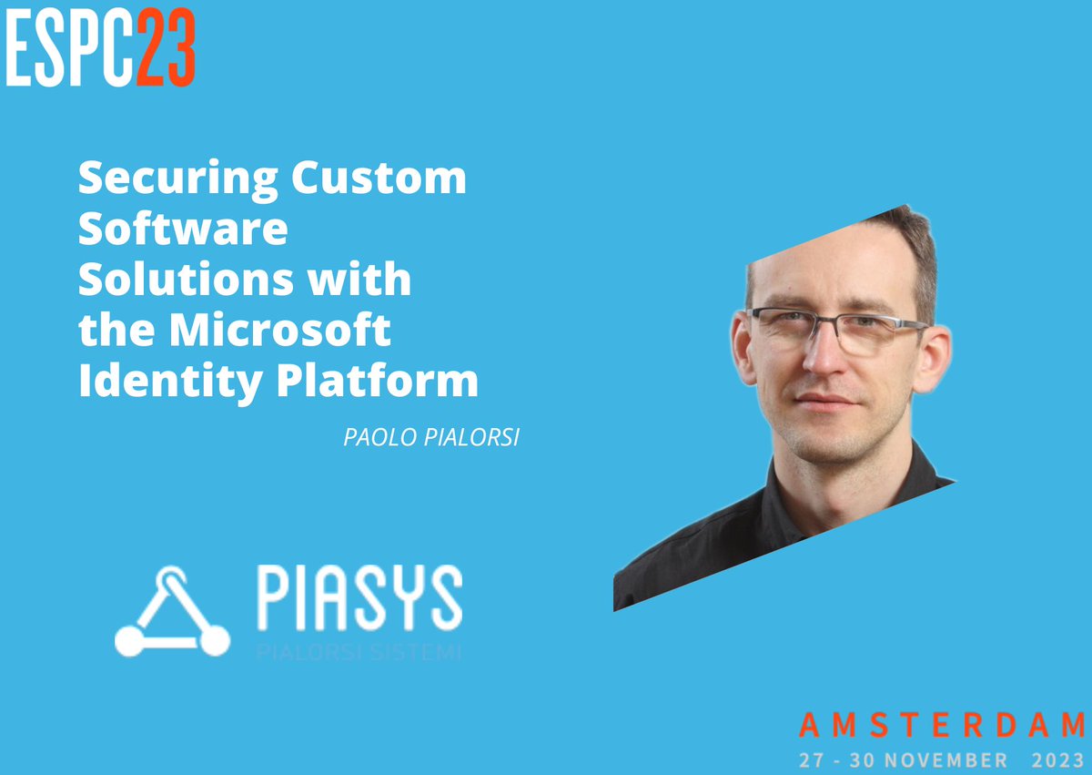 ESPC_Community's tweet image. Want to understand how to implement the #Security of real-life enterprise-level solutions? 

Learn how to implement Authentication and Authorization with #MicrosoftAzureActiveDirectory (AAD) with the help of Paolo Pialorsi at #ESPC23 🗣️
Join us - sharepointeurope.com/pricing/