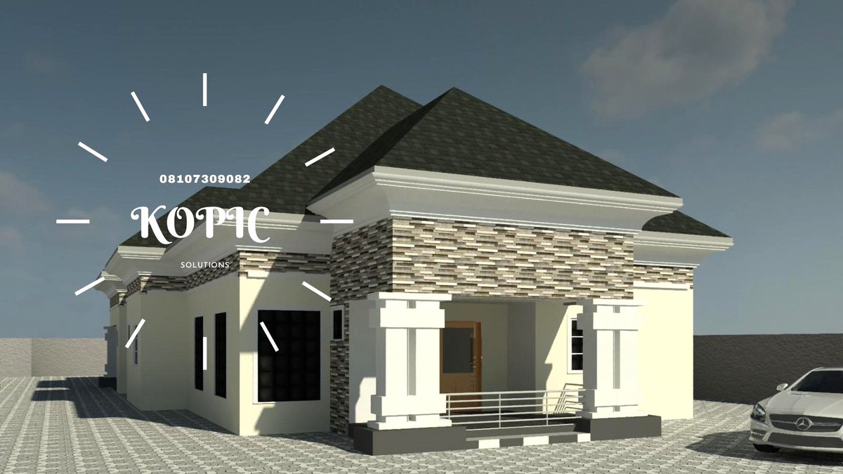 KopicSolutions's tweet image. ☕🌞 Let&apos;s turn your vision into reality. Contact us today to bring this bungalow to life! 📐🛠️ #DreamHome #BungalowDesign #YourNewBeginning #buildingdesign #bedroomflat #architecture  #nigeriahome #revit #archicad