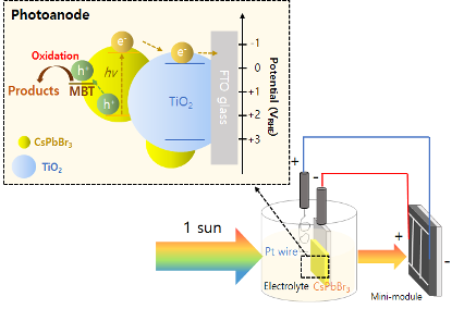 IvanMoraSero's tweet photo. Proof-of-Concept of #perovskite solar cell (MAPbI3) and #perovskite photocatalyst (CsPbBr3) tandem. Seul-Yi Lee, Patricio Serafini,  @sofy_masi @GualdronReyes  @camesaz @jrodper20 , Sixto Giménez, Hyo Joong Lee @inam_uji @UJIuniversitat @ACSEnergyLett 
https://t.co/uzPTuqFl1W https://t.co/Aua0TF5oVd