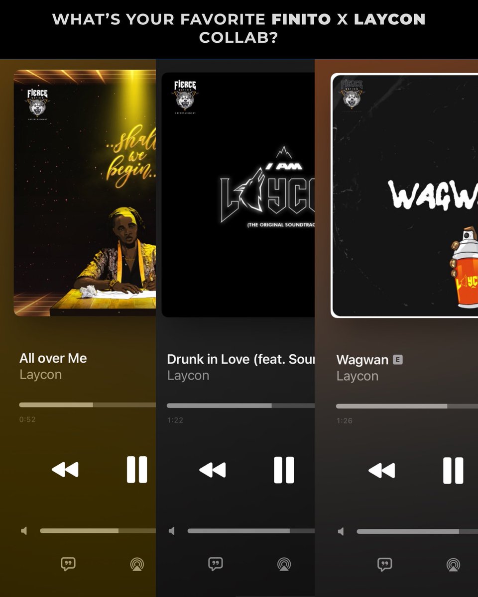 TWO’s DAY 🤝

What’s your favorite @finitoszn_ X @itsLaycon collaboration 🤔👀

1. All Over Me
2. Drunk in Love Ft. Soundz 
3. Wagwan

#ProducerXArtist 🔥🔥 #MusicCollaboration