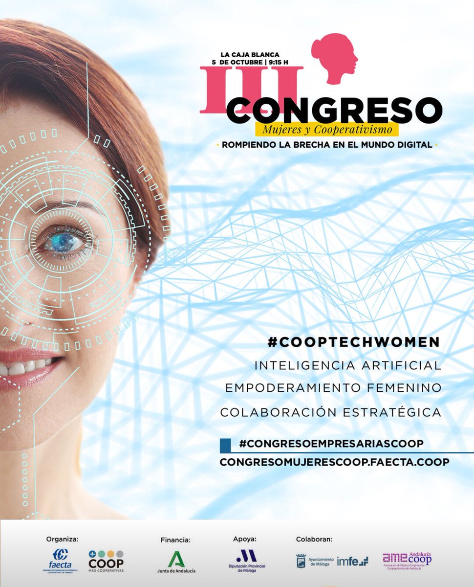 AgenciaBeefree's tweet photo. El Congreso, organizado por #FAECTA , financiado por la Junta de Andalucía, apoyado por Diputación de Málaga y con la colaboración del Ayuntamiento de Málaga, IMFE Málaga y Amecoop Andalucía, tendrá lugar en La Caja Blanca, en Málaga. https://t.co/04WAJBDVL2
