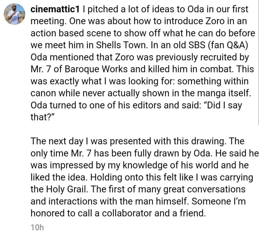 newworldartur's tweet photo. Matt Owens pitched the idea of the fight with Mr. 7 during his first meeting for the One Piece Live Action, and Oda was really impressed as he had forgotten ever making this character https://t.co/llV2vsKZMJ