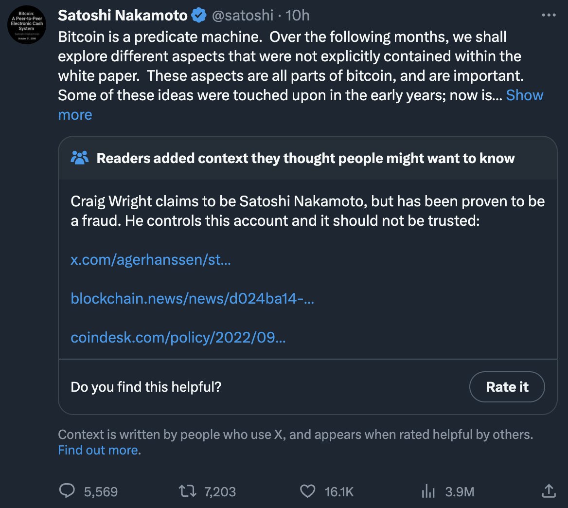 RichQuack's tweet photo. 🚨JUST IN: Craig Wright claims to be Satoshi Nakamoto, but has been proven to be a fraud. He controls @satoshi and it should not be trusted

#RichQUACK $QUACK $BTC #Bitcoin https://t.co/yCQTBMEcrK