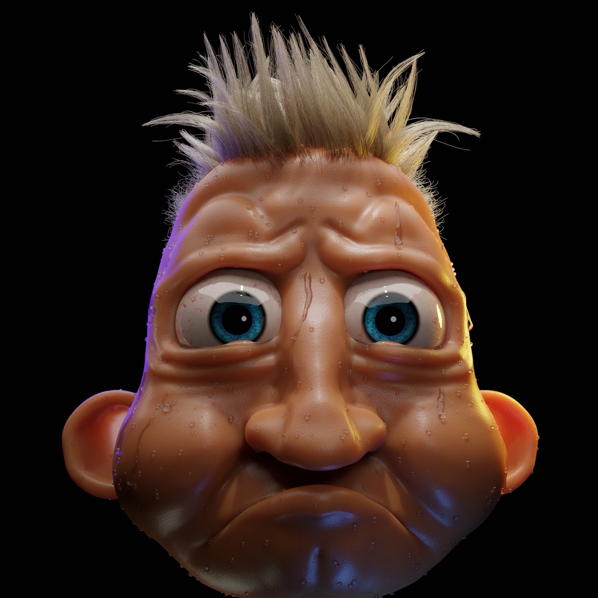 joe00b's tweet photo. Here is a blender sculpt, just applied materials and hair.  Quite impressed with how quick it came together!

#b3d #blender3d #digitalsculpt #blendercommunity https://t.co/f2P1wqvdpn
