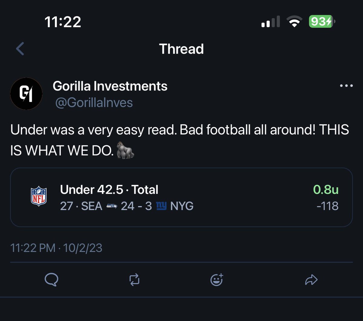 GorillaInvestin's tweet photo. 🦍✅ https://t.co/ifJKiDhxcW
