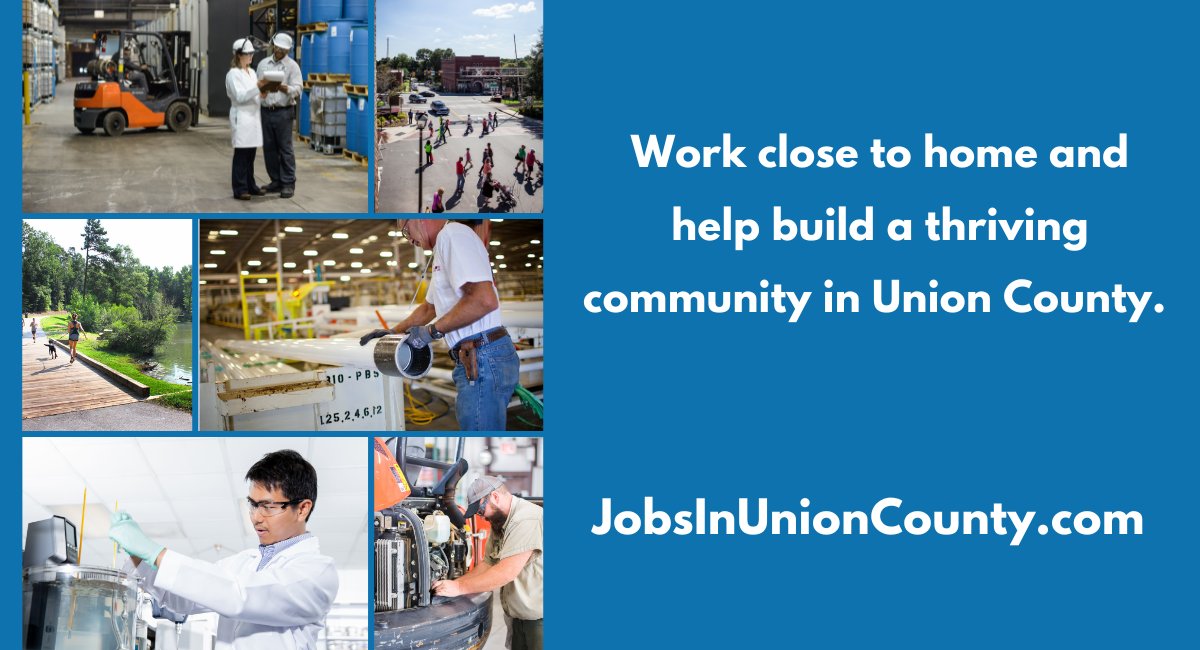 Work where you live! Find a great career with a promising future in manufacturing at jobsinunioncounty.com