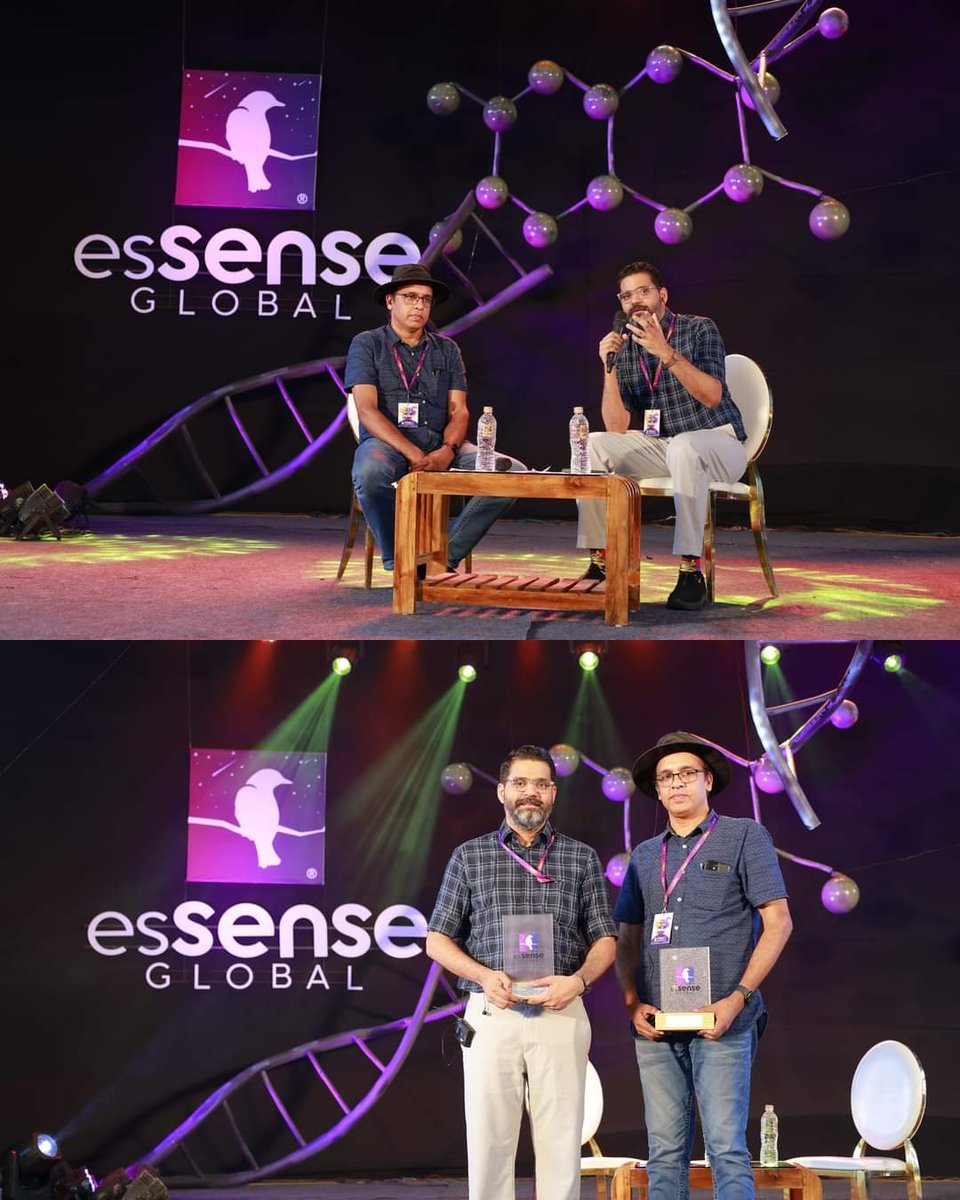esSENSEGlobal's tweet photo. 📸 Capturing the essence of 'Ayushmann Bhava: Exposition Of Chemical-Medical Lies' at #Litmus23. Grateful for the enlightening insights from @theliverdoc &amp; Dr. Kana M Sureshan. https://t.co/clhTD632JS
