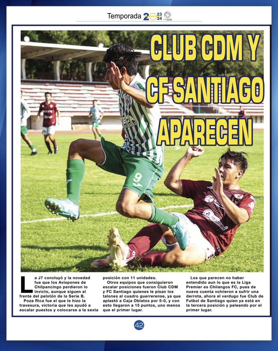 ClubCDMoficial's tweet photo. 📰| 𝐋𝐎𝐁𝐎𝐒 𝐏𝐎𝐋𝐄𝐌𝐈𝐂𝐎𝐒.

En la edición No.1399 de la revista digital de la @LigaPremier_FMF nuestros Lobos aparecen en 4 secciones diferentes siendo protagonistas de la jornada 7 y anunciando a nuestro Lobo que forma parte de #EstrellasPremier

https://t.co/yLGIla1qCw https://t.co/yF4j4X6mmb