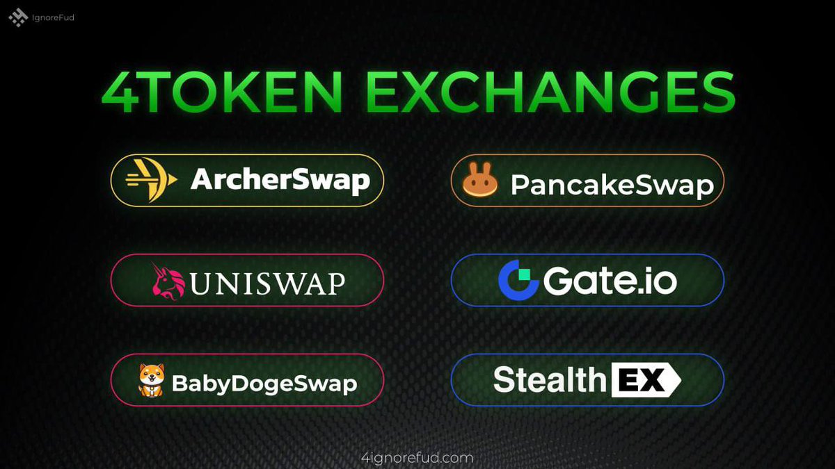 More listing soon! 🔥🚀

#4TOKEN #BullMarket