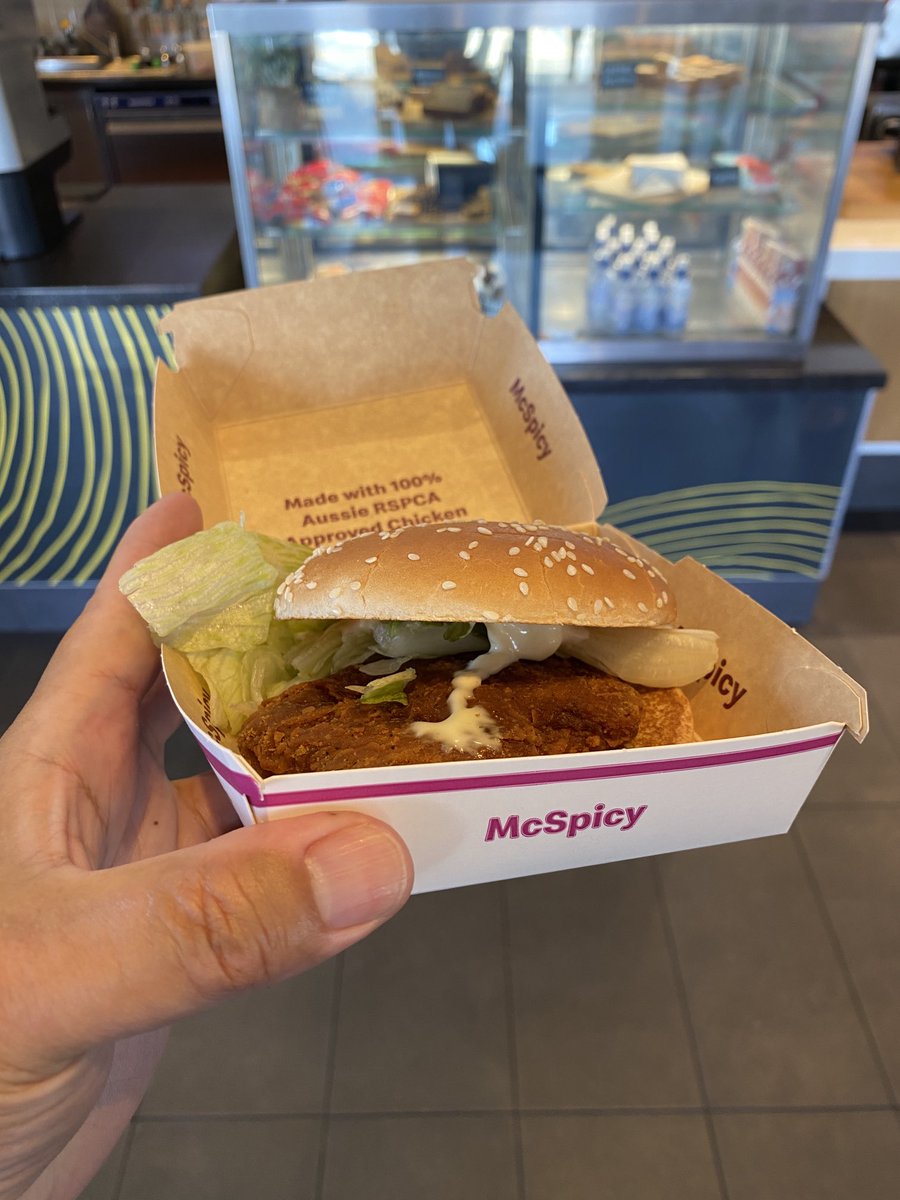 aboutbing's tweet photo. @maccas This is what I just got for a #McSpicy from McDonald’s Roma in QLD. Are you sure this is the same thing as that shown in the app? Do you really believe it is McDonald’s quality and worth more than $10 dollars?? https://t.co/IS0vo2crQu