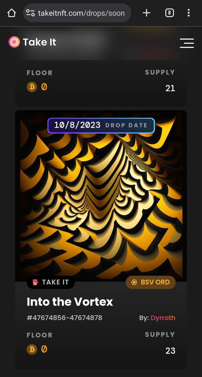 Mark your calendar 🗓️

Into the Vortex on <a href="/TakeItNFT/">Take It</a>