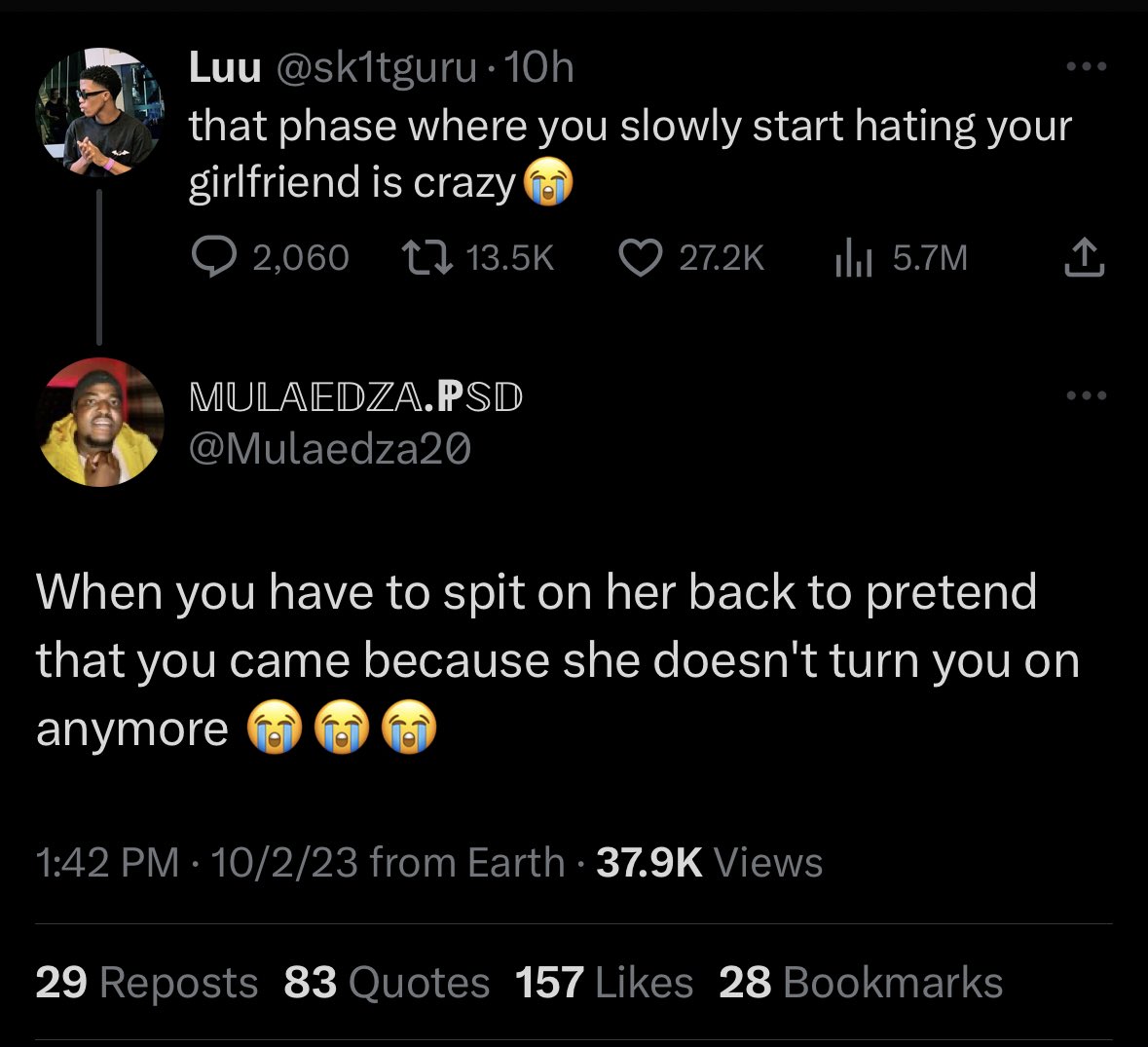 1. Young Men: The ones who post their boyfriends every damn day are  screaming for the world's approval, not celebrating love. That's not  devotion, that's insecurity wearing filters. When a woman is, image size:1179x1075