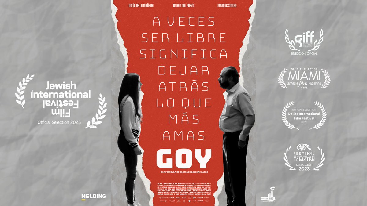 FabricaDCine's tweet image. GOY, ópera prima de @santiagofilm, tendrá su Premiere Australiana en el @JewishIFF Jewish International Film Festival, que se llevará a cabo en varias ciudades de #Australia, del 23 de octubre al 06 de diciembre.

#Goy #ÓperaPrima #CineMexicano #JIFF #JIFF2023